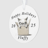 Prettige feestdagen Grumpy Cat sarcastisch Ornament (voorkant)