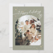 Prettige feestdagen Hand belettering Feestdagenkaart (Voorkant)