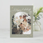 Prettige feestdagen Hand belettering Feestdagenkaart (Staand voorkant)