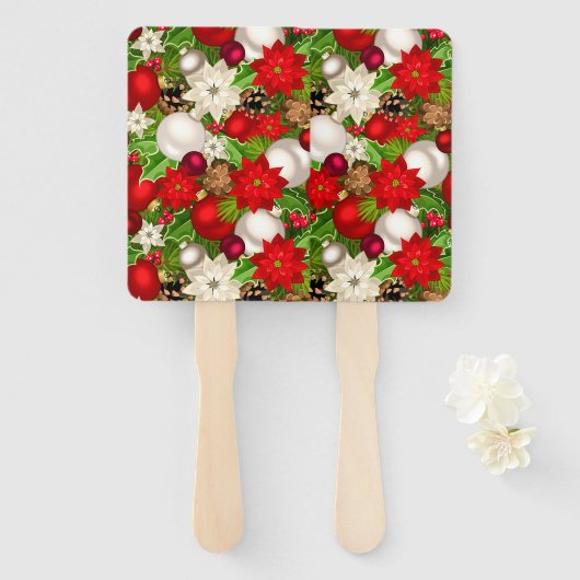 prettige feestdagen Hand Fans Handwaaier (Voorkant en achterkant)