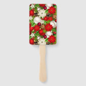 prettige feestdagen Hand Fans Handwaaier (Achterkant)