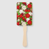 prettige feestdagen Hand Fans Handwaaier (Voorkant)