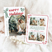 Prettige feestdagen Hand getekend Feestdagenkaart