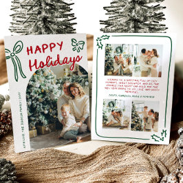 Prettige feestdagen Hand getekend Feestdagenkaart