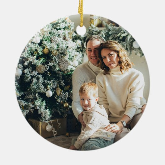 Prettige feestdagen Hand getekend Keramisch Ornament (Achterkant)