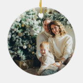 Prettige feestdagen Hand getekend Keramisch Ornament (Achterkant)