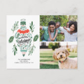 prettige feestdagen hand getekende afbeelding 2 briefkaart (Voorkant)