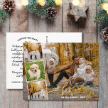 prettige feestdagen Hand Lettered Photo Collage Go<br><div class="desc">Verstuur speciale vakantiewensen met dit feestelijke briefkaart met "Prettige feestdagen" in een handgeschreven lettertype voor kalligrafie in echte gouden folie - samen met vier van uw favoriete foto's die zijn omringd door een witte rand. Voeg gemakkelijk uw eigen getypte vakantiegroet aan de achterkant toe of schrap de nota om ruimte...</div>
