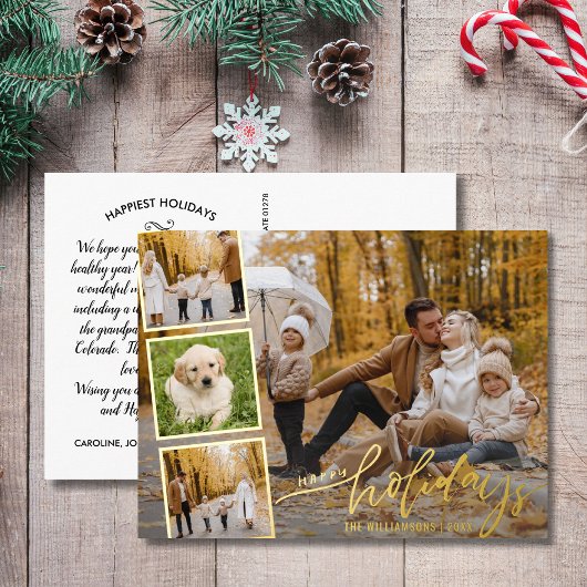 prettige feestdagen Hand Lettered Photo Collage Go