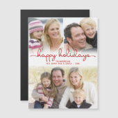 prettige feestdagen hand Lettert de Foto van het M (Voorkant / Achterkant)