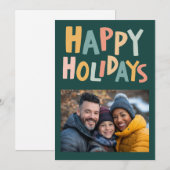 PRETTIGE FEESTDAGEN Handgemaakte aangepaste foto k Feestdagenkaart (Voorkant / Achterkant)