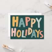 PRETTIGE FEESTDAGEN Handgemaakte aangepaste kerst Kaart (Voorkant / Achterkant in situ)