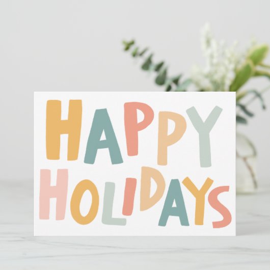 PRETTIGE FEESTDAGEN Handgemaakte aangepaste kerst  Kaart (Staand voorkant)