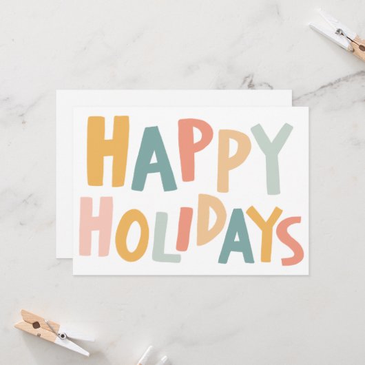 PRETTIGE FEESTDAGEN Handgemaakte aangepaste kerst Kaart (Voorkant / Achterkant in situ)