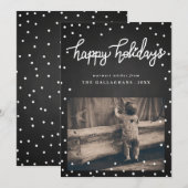 prettige feestdagen handgeschreven foto van Chalkb Feestdagenkaart (Voorkant / Achterkant)