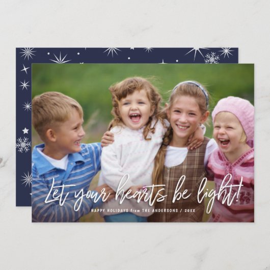 Prettige Feestdagen Handgeschreven Script Quote ov Feestdagenkaart (Voorkant / Achterkant)