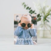 prettige feestdagen handgeschreven script vakantie briefkaart (Staand voorkant)