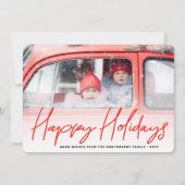 Prettige feestdagen · Handschrift Script Photo Mod Feestdagenkaart (Voorkant)