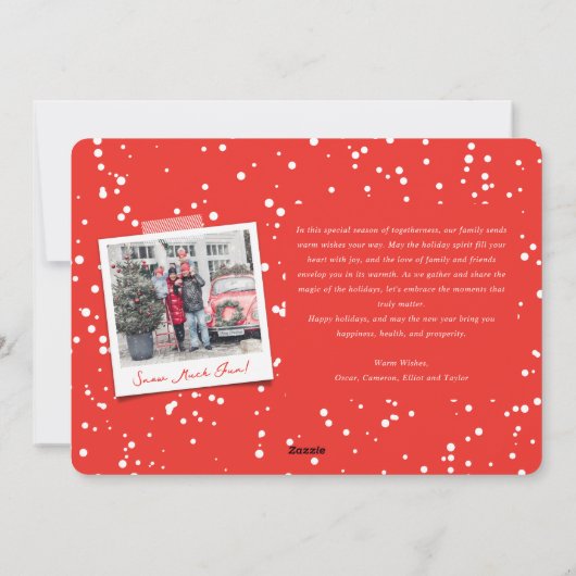 Prettige feestdagen · Handschrift Script Photo Mod Feestdagenkaart (Achterkant)