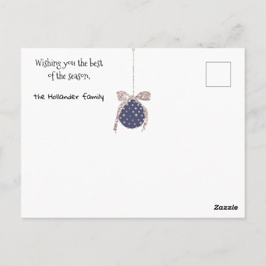 prettige feestdagen Hanging Ornaments Briefkaart (Achterkant)