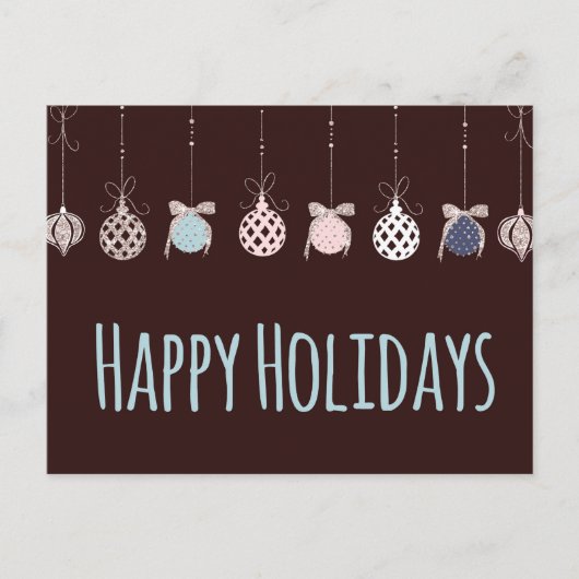 prettige feestdagen Hanging Ornaments Briefkaart (Voorkant)