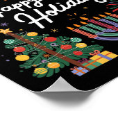 Prettige feestdagen Hanukkah Feliz Navidad Christm Poster (Hoek)