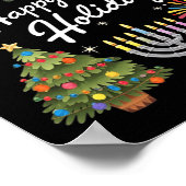 Prettige feestdagen Hanukkah Feliz Navidad Christm Poster (Hoek)