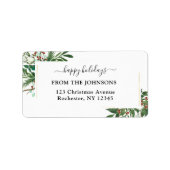 Prettige feestdagen Happy-Christmas Classic, Rusti Etiket (Voorkant)