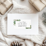 Prettige feestdagen Happy-Christmas Classic, Rusti Etiket<br><div class="desc">kerst Adresetiketten - Classic, Rustic, Festive Maak uw vakantie groeten opvallen met onze bewerkbare kerst adresetiketten met een tijdloos, rustiek ontwerp met elegante script lettertypen en bladaccenten. Snel en eenvoudig: personaliseer het label met jouw naam en adres in slechts enkele seconden. Perfect voor vakantie Groeten: Ideaal voor kerstkaarten, cadeaupakketten of...</div>