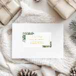 Prettige feestdagen Happy-Christmas Classic, Rusti Etiket<br><div class="desc">kerst Adresetiketten - Classic, Rustic, Festive Maak uw vakantie groeten opvallen met onze bewerkbare kerst adresetiketten met een tijdloos, rustiek ontwerp met elegante script lettertypen en bladaccenten. Snel en eenvoudig: personaliseer het label met jouw naam en adres in slechts enkele seconden. Perfect voor vakantie Groeten: Ideaal voor kerstkaarten, cadeaupakketten of...</div>