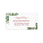 Prettige feestdagen Happy-Christmas Classic, Rusti Etiket (Voorkant)