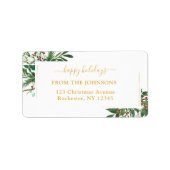 Prettige feestdagen Happy-Christmas Classic, Rusti Etiket (Voorkant)