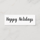 Prettige feestdagen Happy New Year Mini Visitekaar Mini Visitekaartje (Voorkant)