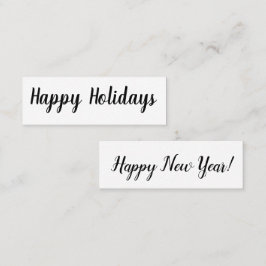 Prettige feestdagen Happy New Year Mini Visitekaar Visitekaartje