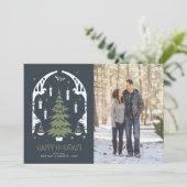 PRETTIGE FEESTDAGEN HARRY POTTER™-structuur - Feestdagenkaart (Staand voorkant)