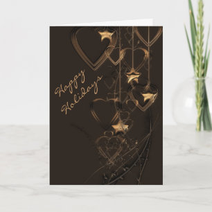 Prettige feestdagen-, hart- en sterrenkaart feestdagen kaart