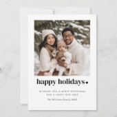 Prettige Feestdagen Hart Foto Feestdagenkaart (Voorkant)