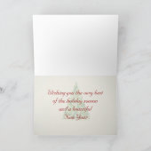 Prettige feestdagen Heart Custom Afbeelding Kaart (Binnen)