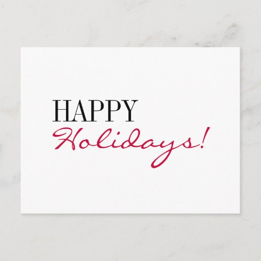 prettige feestdagen hedendaagse Briefkaarten Rood  (Voorkant)