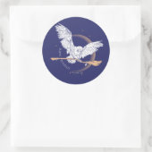 prettige feestdagen Hedwig Delivery Ronde Sticker (Tas)