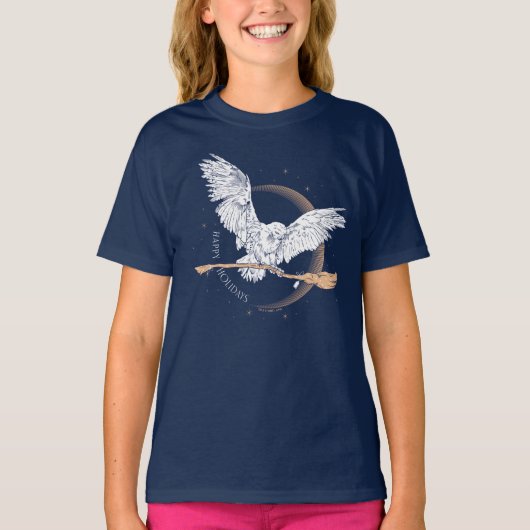 prettige feestdagen Hedwig Delivery T-shirt (Voorkant)