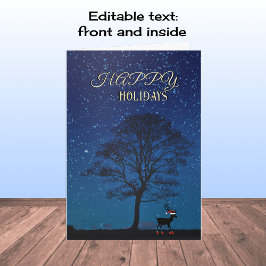 Prettige feestdagen Herder nachtelijke hemel