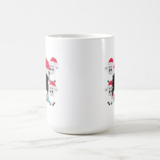 prettige feestdagen Herding Dog & Sheep Koffiemok (Center)