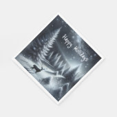 Prettige feestdagen Herten in het winterbos Servet (Hoek)