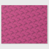 Prettige feestdagen Herten Silhouet Cadeaupapier (Vlak)