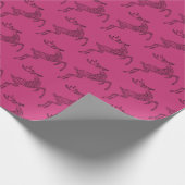 Prettige feestdagen Herten Silhouet Cadeaupapier (Hoek)