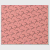 Prettige feestdagen Herten Silhouet Cadeaupapier (Vlak)