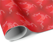 Prettige feestdagen Herten Silhouet Cadeaupapier (Rol Hoek)