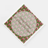 Prettige feestdagen, herten Waterverf papier serve Servet (Hoek)