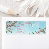 prettige feestdagen het Adres van de Kerstterugkee Etiket (Insitu)